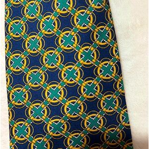 Vintage Burberry 100% Silk Print Multicolor Tie.